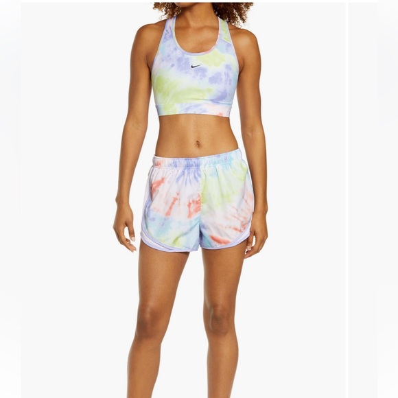 Nike Multicolor Tie-Dye Women's Athletic Shorts - Picture 1 of 11